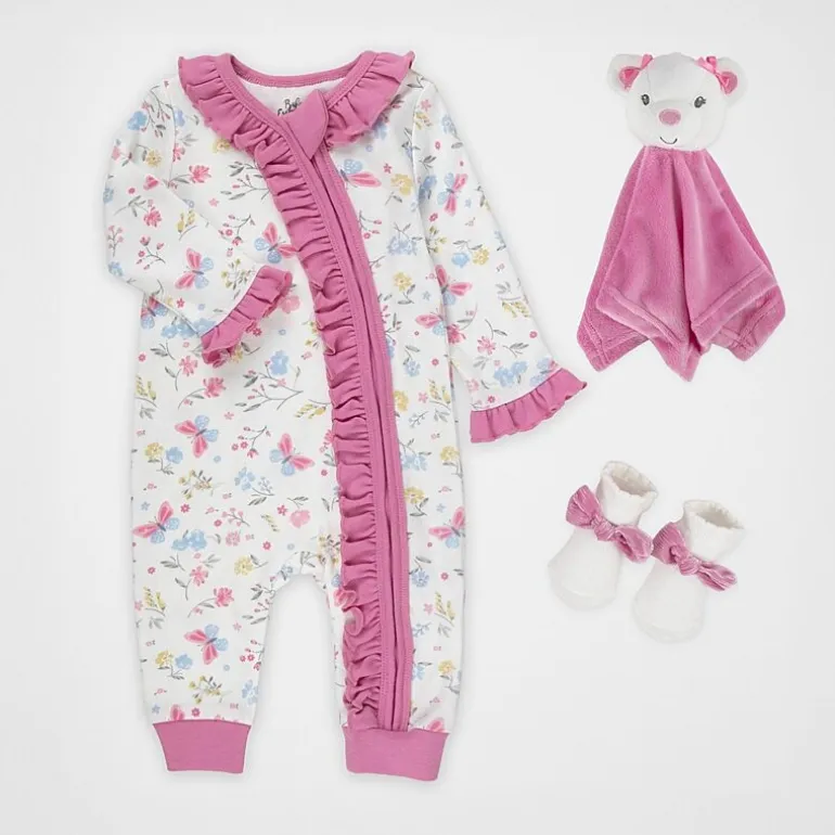 Baby Essentials Baby Girls 4-pc. Baby Clothing Set