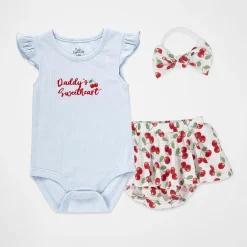 Baby Essentials Baby Girls 3-pc. Short Set