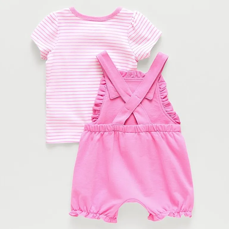 Baby Girls 2-pc. Minnie Mouse Shortall Set