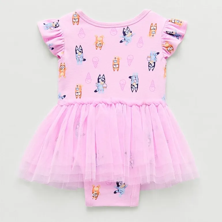 Baby Girls Short Sleeve Bluey Tutu Dress