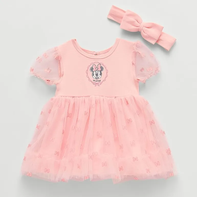 Baby Girls Short Sleeve Minnie Mouse A-Line Dress