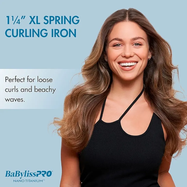 BaByliss Nano Titanium Extended Barrel 1 1/4 Inch Curling Iron
