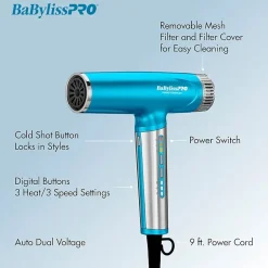 BaByliss Nano Titanium Light Ionic High-Speed Hair Dryer