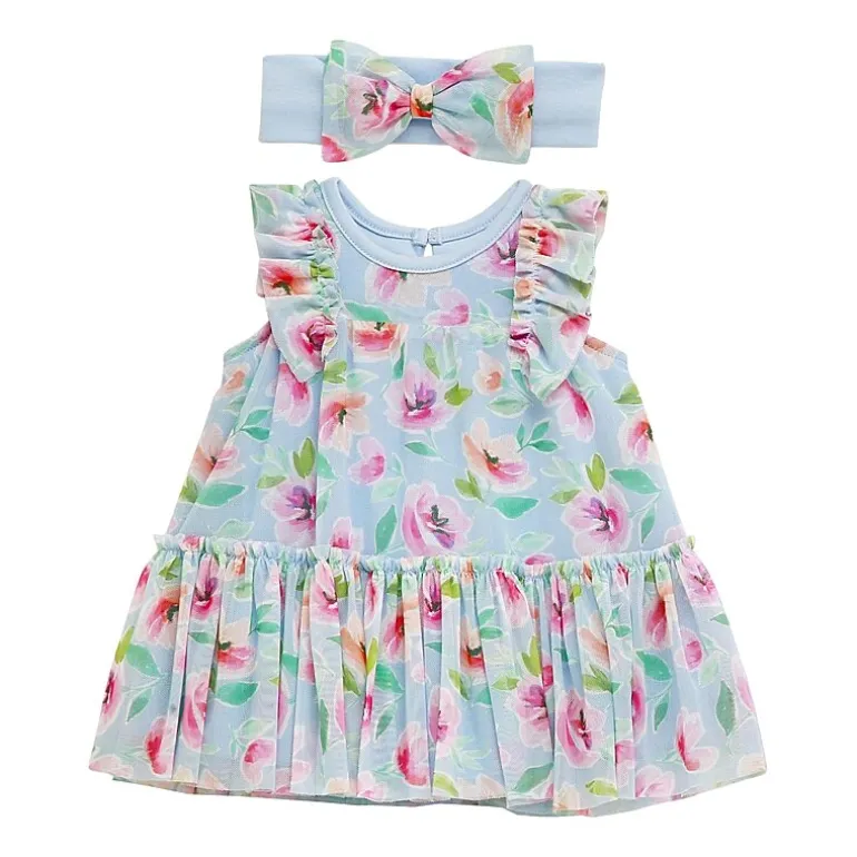 Baby Starters Baby Girls 2-pc. Short Sleeve Ruffled A-Line Dress