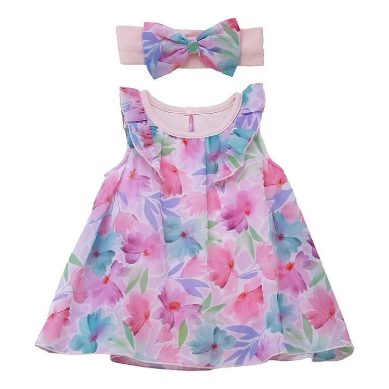 Baby Starters Baby Girls 2-pc. Sleeveless Ruffled A-Line Dress