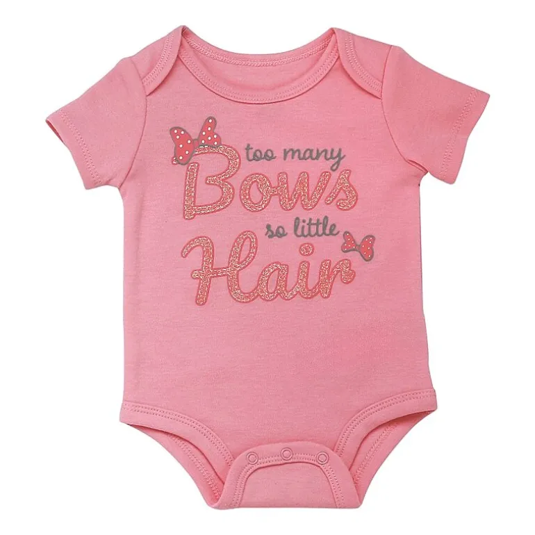 Baby Starters Baby Girls Round Neck Short Sleeve Bodysuit