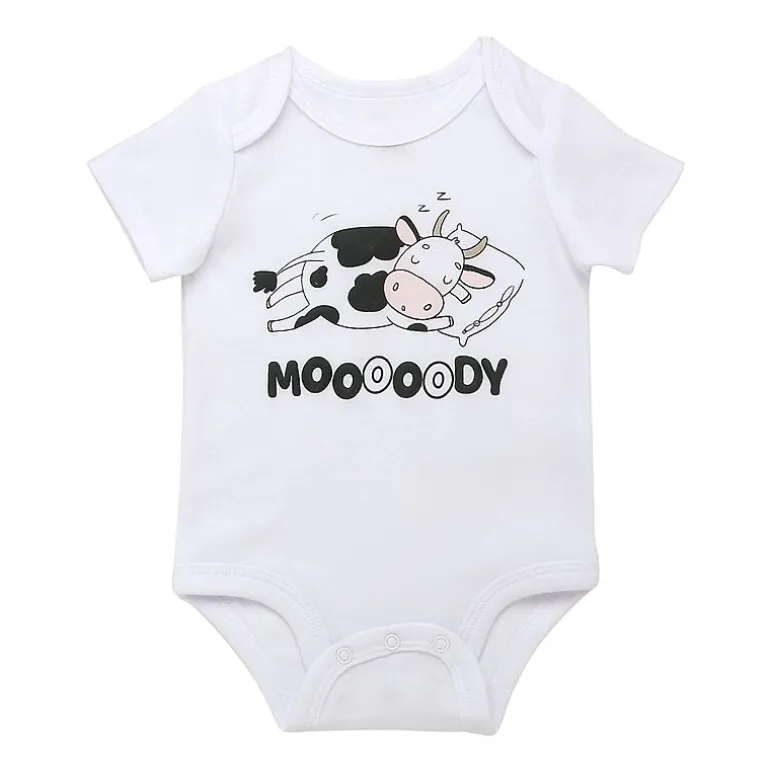 Baby Starters Baby Unisex Envelope Neck Short Sleeve Bodysuit