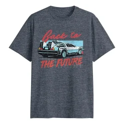 Back To Future Mens Crew Neck Short Sleeve Classic Fit Big and Tall Graphic T-Shirt