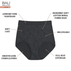 Bali Breathe Cotton Modal Lace High Rise Brief DFCLBF