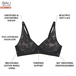 Bali Breathe Cotton Modal Wireless T-Shirt Bra DF7594