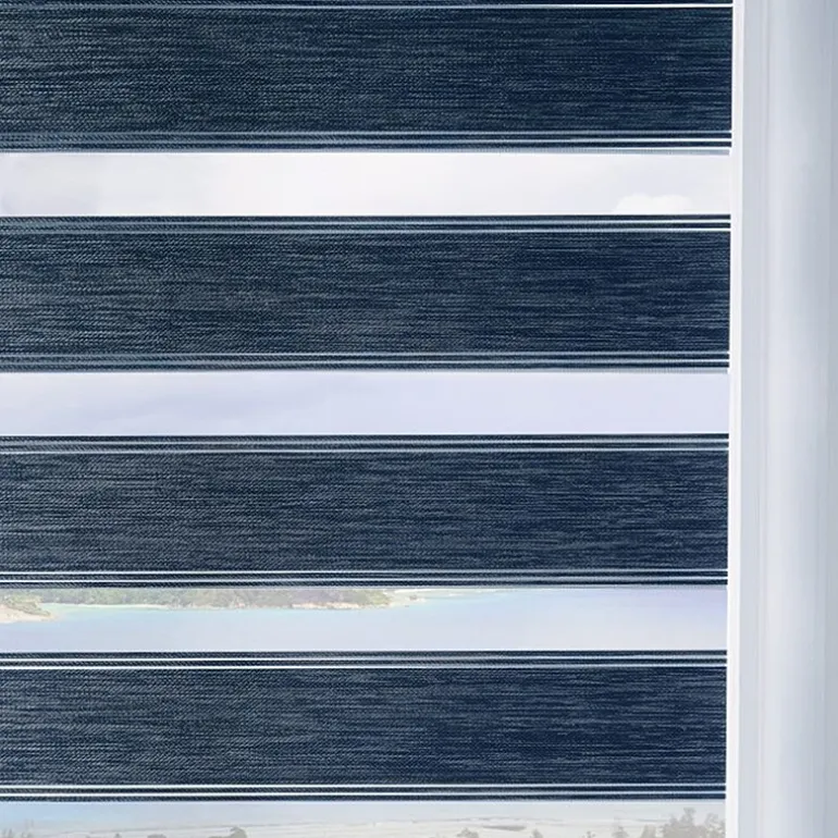 Bali Breezy Layered Custom Light-Filtering Continous Cord Loop Sheer Shade