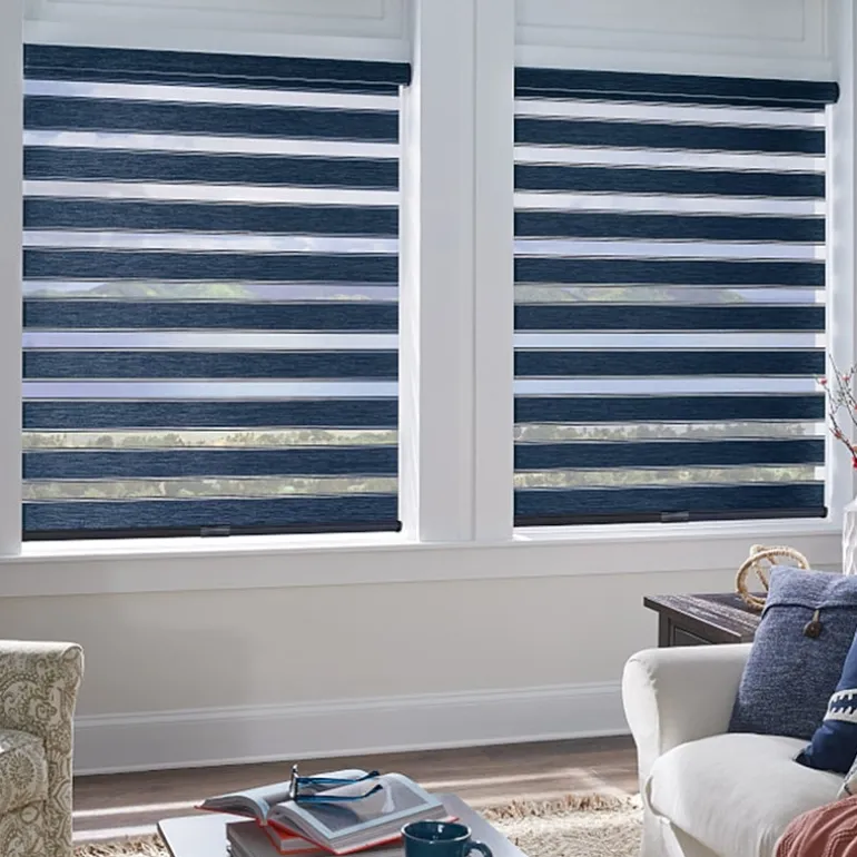 Bali Breezy Layered Custom Light-Filtering Continous Cord Loop Sheer Shade