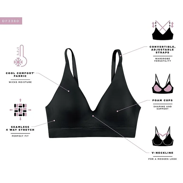 Bali Comfort Revolution Modern Seamless Wireless Full Coverage Bra-Df3380