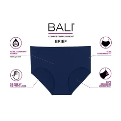 Bali Comfort Revolution® Womens Seamless Cooling Brief Panty 803j