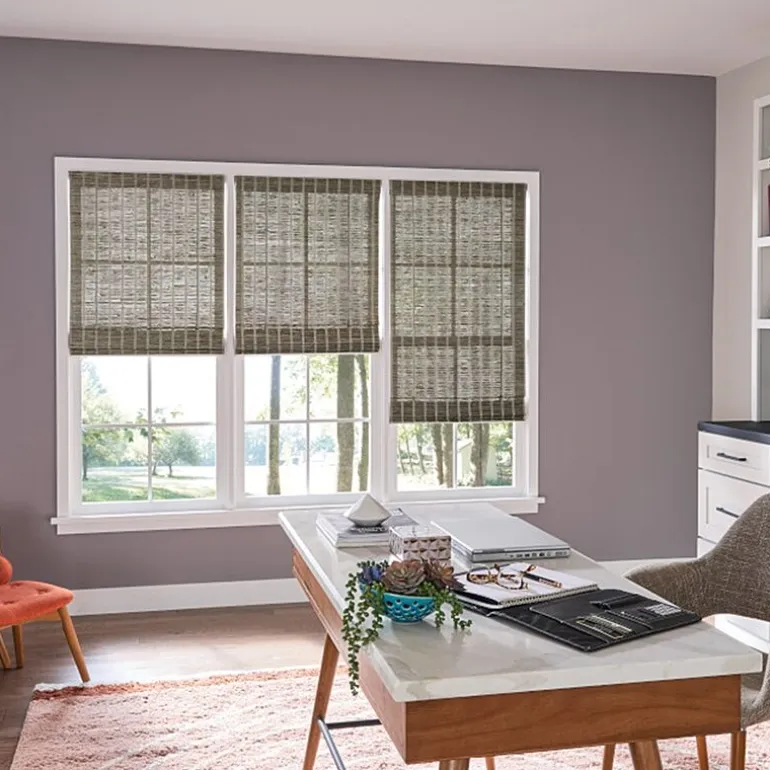 Bali Natural Custom Cordless Light-Filtering Roman Shade