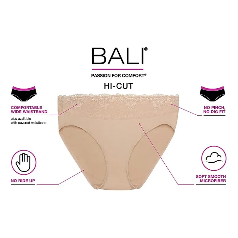 Bali Passion For Comfort Womens High Cut Panty Dfpc62