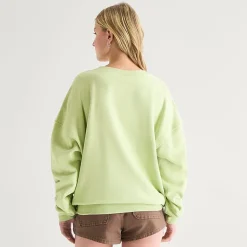 Bambi Fleece Crew Fleece Womens Juniors Crew Neck Long Sleeve Bambi Sweatshirt