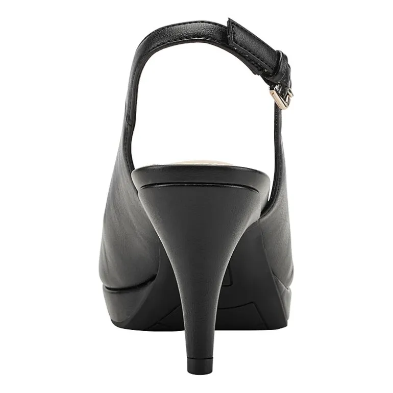BANDOLINO Melt Womens Round Open Toe Cone Heel Pumps