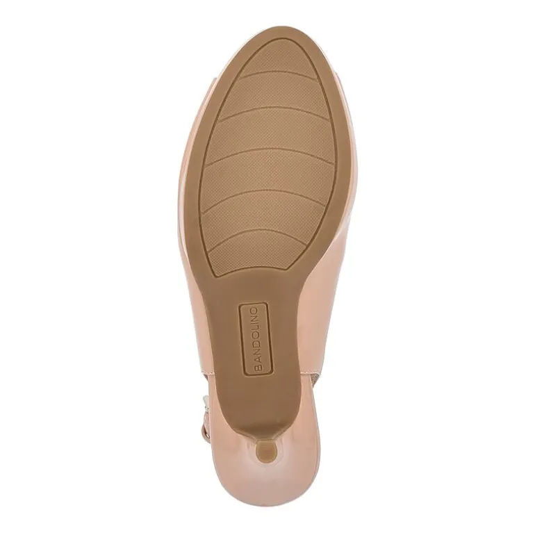 BANDOLINO Melt Womens Round Open Toe Cone Heel Pumps