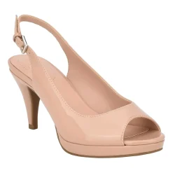 BANDOLINO Melt Womens Round Open Toe Cone Heel Pumps