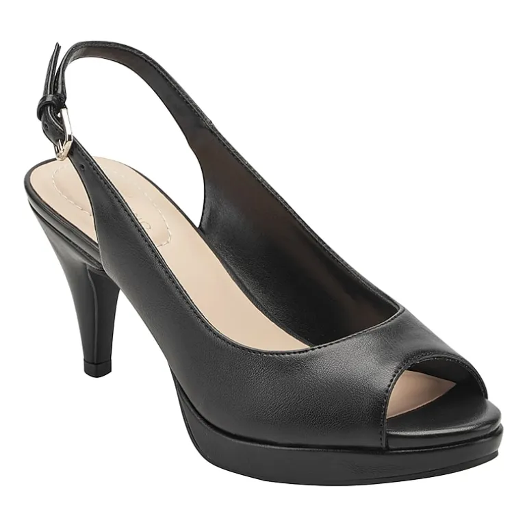 BANDOLINO Melt Womens Round Open Toe Cone Heel Pumps