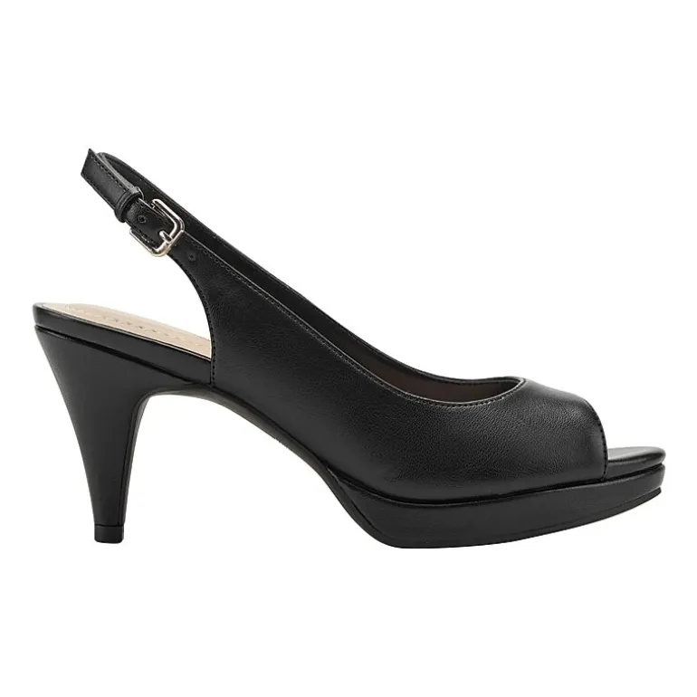 BANDOLINO Melt Womens Round Open Toe Cone Heel Pumps