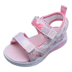 Barbie Light Up Toddler Girls Barbie Adjustable Strap Footbed Sandals