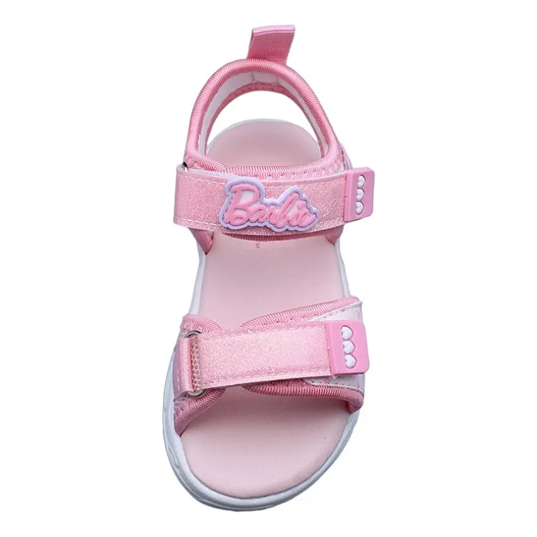 Barbie Light Up Toddler Girls Barbie Adjustable Strap Footbed Sandals