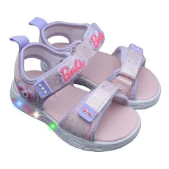 Barbie Light Up Toddler Girls Barbie Adjustable Strap Footbed Sandals