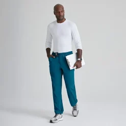Barco One 0217 Amplify 7-Pocket Zip-Fly Mens Big and Tall Tag Free Stretch Fabric Moisture Wicking Scrub Pant