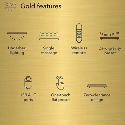 Baselogic Gold 14" Adjustable Bed Frame Base