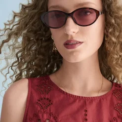 BCBGeneration Womens UV Protection Oval Sunglasses