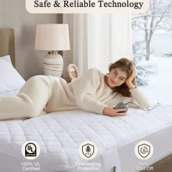 Beautyrest™ Cotton Blend Heated Electric Mattress Pad-5 Heat Settings 10hr Auto off