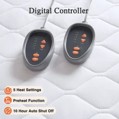 Beautyrest™ Cotton Blend Heated Electric Mattress Pad-5 Heat Settings 10hr Auto off