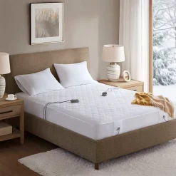 Beautyrest™ Cotton Blend Heated Electric Mattress Pad-5 Heat Settings 10hr Auto off