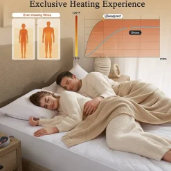 Beautyrest™ Cotton Blend Heated Electric Mattress Pad-5 Heat Settings 10hr Auto off