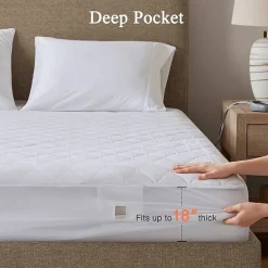 Beautyrest™ Cotton Blend Heated Electric Mattress Pad-5 Heat Settings 10hr Auto off