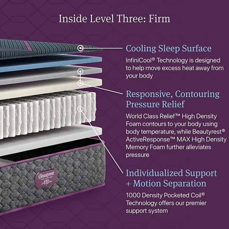 Beautyrest World Class Level Three 13" Firm Tight top - Mattress + Box Spring