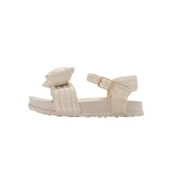 bebe Girl's Bow Accent Platform Sandals with Ankle Strap