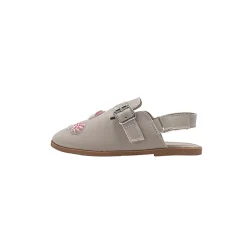 bebe Toddler Girl’s Sandals - Fashion Slip-On Mule Sandals with Charms, Cute Flat Summer Shoes for Little Girls