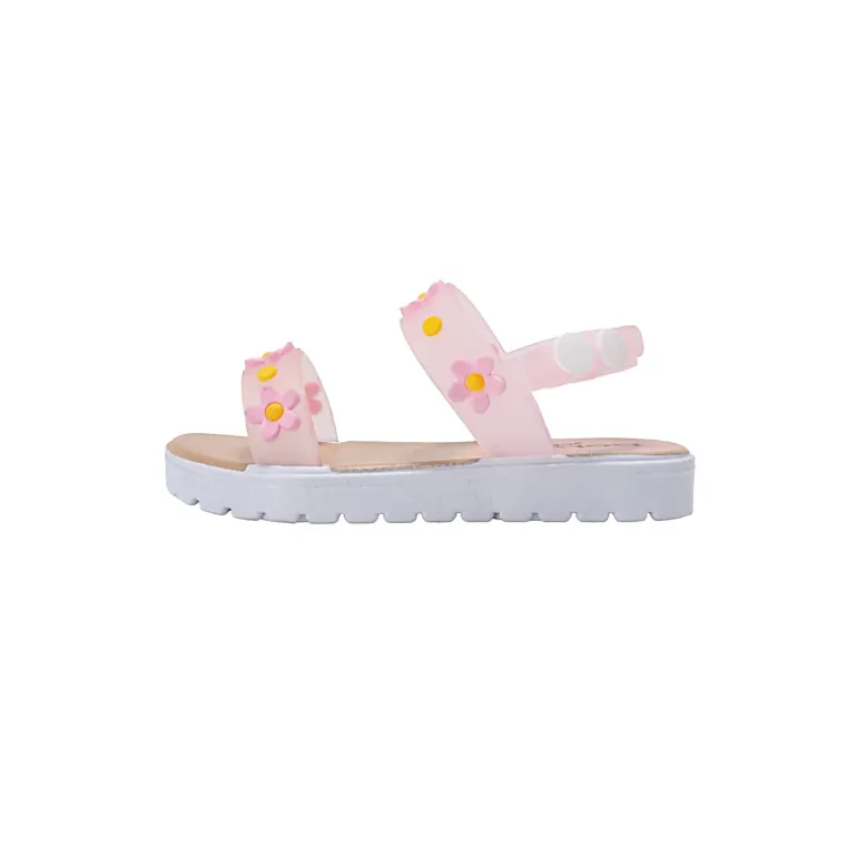 bebe Toddler Girl's Sandals with Back Strap and Daisy Detail