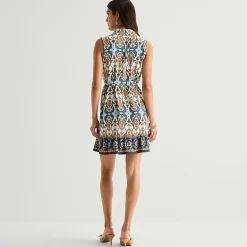 Be by CHETTA B Womens Sleeveless Floral Fit + Flare Dress