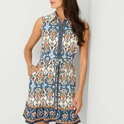 Be by CHETTA B Womens Sleeveless Floral Fit + Flare Dress