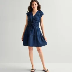 Be by CHETTA B Womens V Neck Sleeveless Fit + Flare Dress