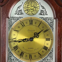 Bedford Clock Collection Grand Antique Chiming Wall Clock