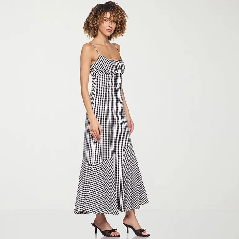 belle vie Womens Midi Scoop Neck Sleeveless Maxi Dress