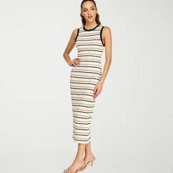belle vie Womens Midi Scoop Neck Sleeveless Maxi Dress