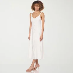 belle vie Womens Midi Sweetheart Neck Sleeveless Fit + Flare Dress