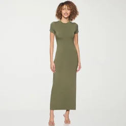 belle vie Womens Short Sleeve Shirt Dress