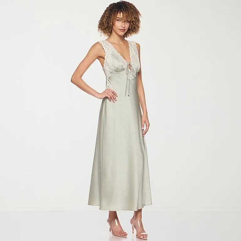 belle vie Womens Sleeveless Midi Slip Dress